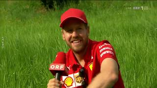 Styrian GP 2020 Sebastian Vettel interview German [upl. by Anahsar]