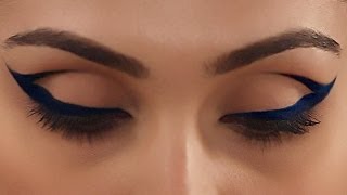 Cobalt Blue Cat Eye Makeup  Expert Makeup Tutorial  Glamrs [upl. by Phillip]