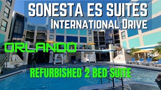 REFURBISHED Sonesta ES Suites Room Tour International Drive Orlando [upl. by Trawets]