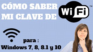 COMO SABER MI CLAVE DE WIFI  PARA WINDOWS 7 8 81 y 10  2024 [upl. by Ddarb]