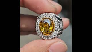 Natural Rainbow Greenish Yellow Sphalerite Spain No Treatment 623 carats Passbook SKY Lab permata [upl. by Comras]