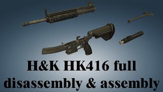 HampK HK416 full disassembly amp assembly [upl. by Boatwright]