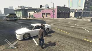 Angry guy being dragged andkilled on road without a figth in GTAV [upl. by Assehc]