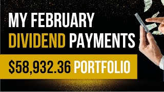 My February Dividend Payments from my 5893236 portfolio [upl. by Burns]