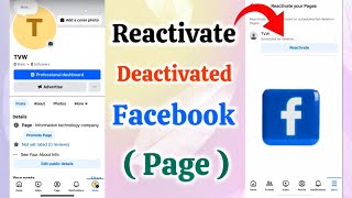 How to Reactivate a Deactivated Facebook Page  How to Recover Facebook Page 2024 [upl. by Atte]