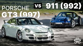 Porsche 911 GT3 997 vs 911 Carrera S 992  PistonHeads [upl. by Theresina]