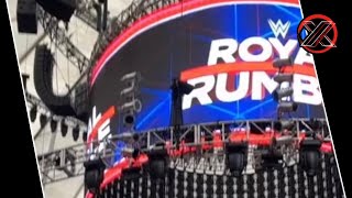 WWE Royal Rumble 2024 Stage Construction First Look [upl. by Blaseio]