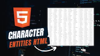 HTML Tutorial 50  HTML Character Entities  Non Breaking Space Entity Combining Diacritical Mark [upl. by Zannini]