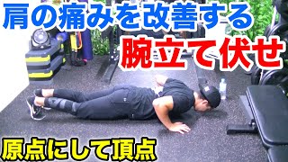 【腕立て伏せ】筋トレで怪我した肩が良くなるフォームと効果【家でも出来る】 [upl. by Yllus]