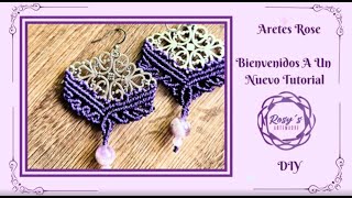 DIY Aretes En macramé Paso a paso Fáciles [upl. by Collie]