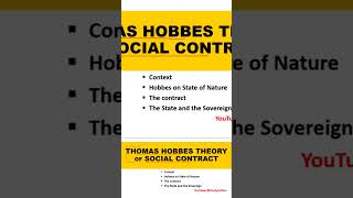 Thomas Hobbes Social Contract Theory youtubeshorts youtubeshort politicaltheory [upl. by Elaine]