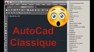 00 Formation AutocaD  Mettre linterface classique  Espaces de travail [upl. by Dex]