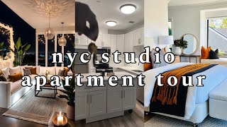 nyc studio apartment tour 🩵 [upl. by Edan]