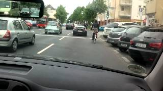 Roßstrasse Fahrrad Abstand rechts überholen [upl. by Alaj]