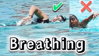 Easy Way to Learn Breathing In Swimming Swimming Tips for Beginners [upl. by Truitt]