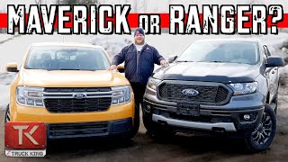 Ford Maverick vs Ranger  Which is the Better Small Ford Pickup We Breakdown All the Differences [upl. by Priscella171]