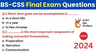 BSCSS KYP Final Exam Questions and Answers 2024 [upl. by Johan917]