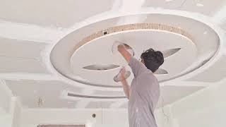 Gypsum Ceiling Design Video dkceilings [upl. by Christean]