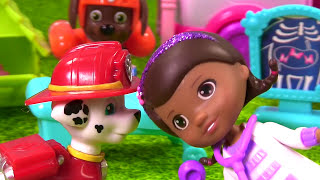 Doc McStuffins Helps Paw Patrol on Playground [upl. by Erich941]