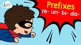 Prefixes quotrequot quotunquot quotbiquot quotdisquot  English Grammar for 2nd Grade  ELA lessons  Kids Academy [upl. by Chickie]