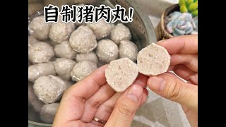 二十元做了50个猪肉丸，鲜香Q弹肉味足！还有猫咪陪伴，治愈满满 [upl. by Aineval435]