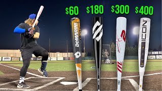 DOES PRICE MATTER on USSSA bats  60 vs 180 vs 300 vs 400 USSSA Baseball Bat Review [upl. by Gregoire]