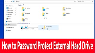 How to Password Protect External Hard Drive  Lock USB Drive With Password Without Any Software [upl. by Eiddal590]