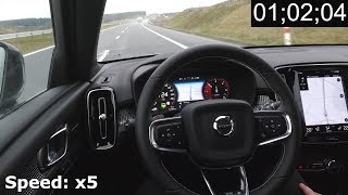 Volvo XC40 Pilot Assist on a highway  real life test  1001cars [upl. by Eerbua]