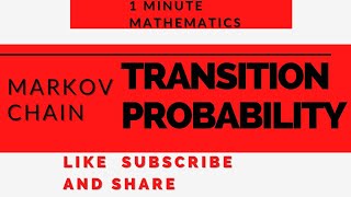 transition probability  markov chain [upl. by Tsugua]