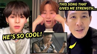 Kpop Idols Reaction to BTS Jungkook Golden Songs Pt 5 SEVENTEEN Eunwoo TREASURE Enhypen [upl. by Hairej]