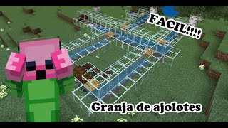 Grabja Super facil de ajolotes para minecraft bedrock 121 [upl. by Uchida179]