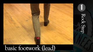 Beginner Lindy Hop  basic footwork for leaders [upl. by Nyrhtakyram175]