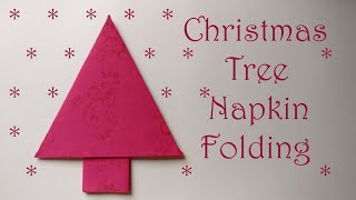 Christmas Tree Napkin Folding  Salvete u obliku jelke [upl. by Laddie440]