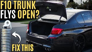 BMW F10 Trunk OpenClose Spring Replacement DIY  How To [upl. by Hooper654]