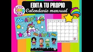 COMO ELABORO MIS CALENDARIOS MENSUALES CH KENNY [upl. by Solita752]