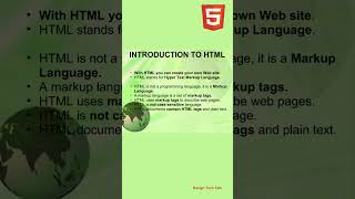 html tutorial for beginners learn html from Basic to Pro  Introduction  shorts [upl. by Anaher]