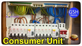 Step by Step How to Connect up a 10 Way Wylex Dual RCD Consumer Unit Fuse Box By Luke Wichard [upl. by Noelopan318]