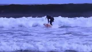 Fun on a Finless Longboard small wave finless surfboard [upl. by Ynamrej]