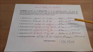 BornHaber Kreisprozess Teil 3 Gitterenergie und Bildungsenthalpie von CaO [upl. by Noxin]