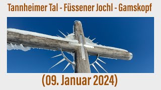 Tannheimer Tal  Füssener Jöchl  Gamskopf 09 Januar 2024 [upl. by Eseuqram]