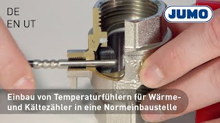 Einbau von Temperaturfühlern für Wärme und Kältezähler in eine Normeinbaustelle Kugelventil [upl. by Zia]