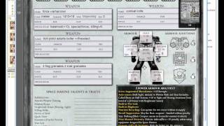 Lets Learn Deathwatch 40k Basic Characteristics Overlook of char sheet d100d10 [upl. by Julian]