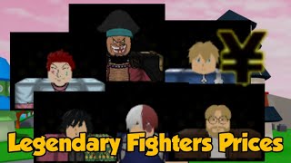 Legendary Fighters Prices  Anime Fighters Simulator [upl. by Faina]