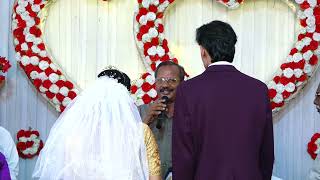 Solemnisation of marriage Issac Judah weds Haripriya Alpha AG Church Gudiyattam [upl. by Eivla]