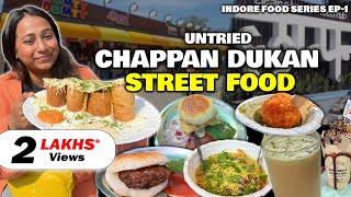 Untried INDORE STREET FOOD at Chappan56 Market  Johny Hot Dog Khopra Patties Dal Pakwan amp more [upl. by Adnara]