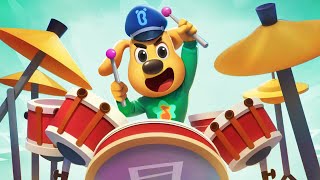 Aku Ingin Menjadi Drummer🥁  Animasi Lucu  Kepala Polisi Labrador  BabyBus Bahasa Indonesia [upl. by Hillary]