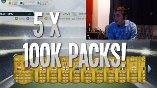 FIFA 14  5 x 100k Packs  HUGE Pack Opening [upl. by Lodie]