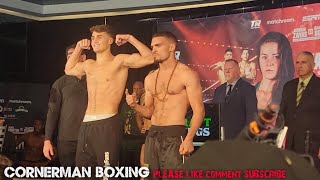 VITO MIELNICKI JR VS KHALIL EL HARRAZ WEIGH IN amp FACE OFF AHEAD OF JR MIDDLEWEIGHT BOUT [upl. by Azilanna]