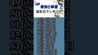 【めっちゃ当たる！】仕事運最強誕生日ランキング 仕事運 ランキング 占い 誕生日占い お仕事運 [upl. by Absalom273]