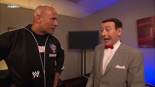 Pee Wee Herman joins The Rocks quotTeam Bring Itquot WrestleMania 27 [upl. by Lorinda199]